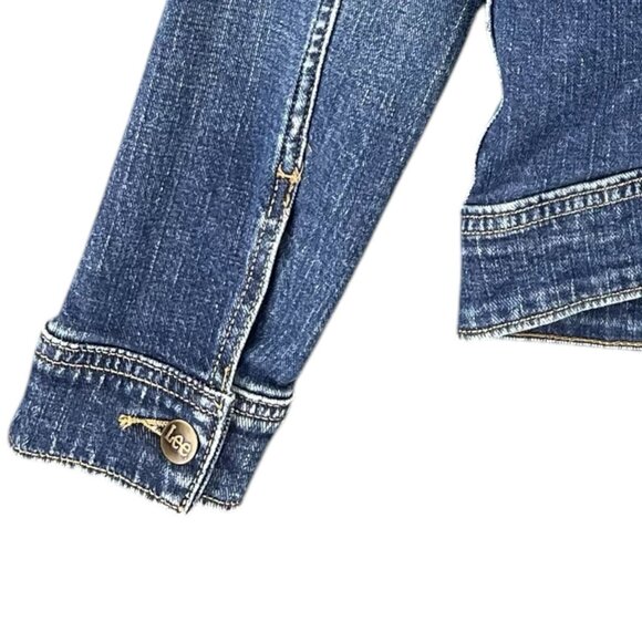 NWT Lee Women's Legendary Style Stretch Blue Denim Jacket Size Small Regular Fit - Picture 13 of 13